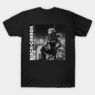 Black Carbon Cyberpunk Assassin 004 T-Shirt